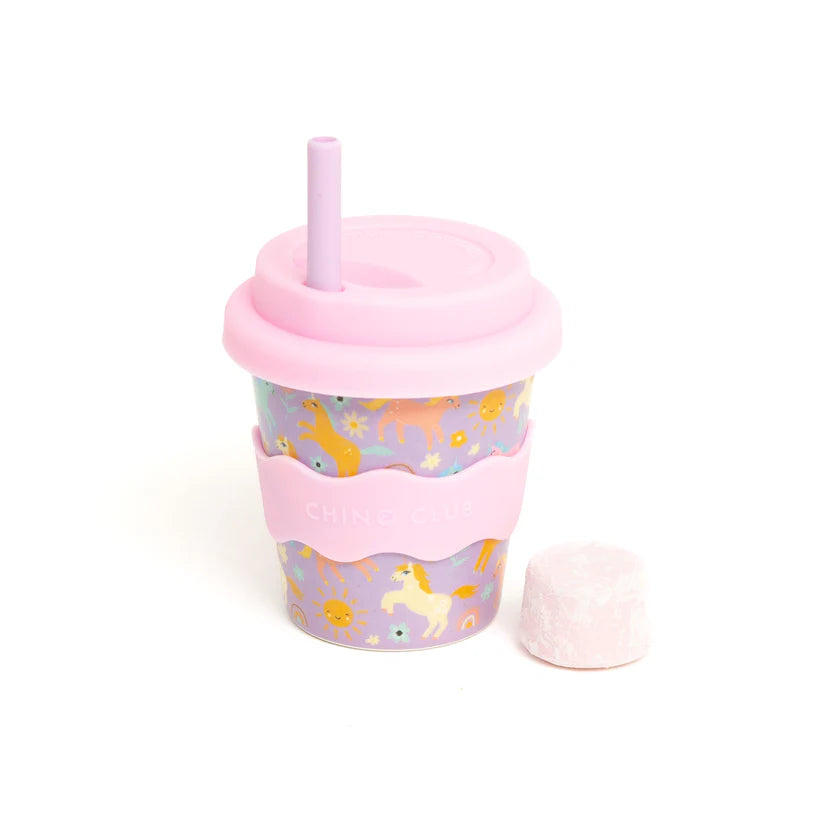Unicorn Chino Club - Babycino cup with straw