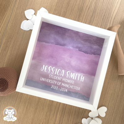 Purple Water Colour - Birth Counter