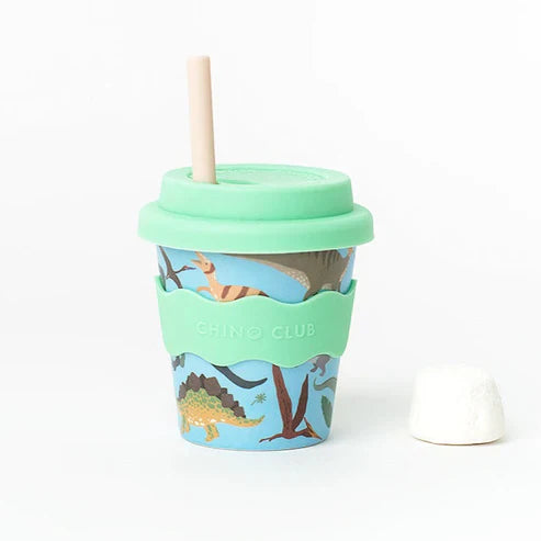 Dinosaur Chino Club - Babycino cup with straw