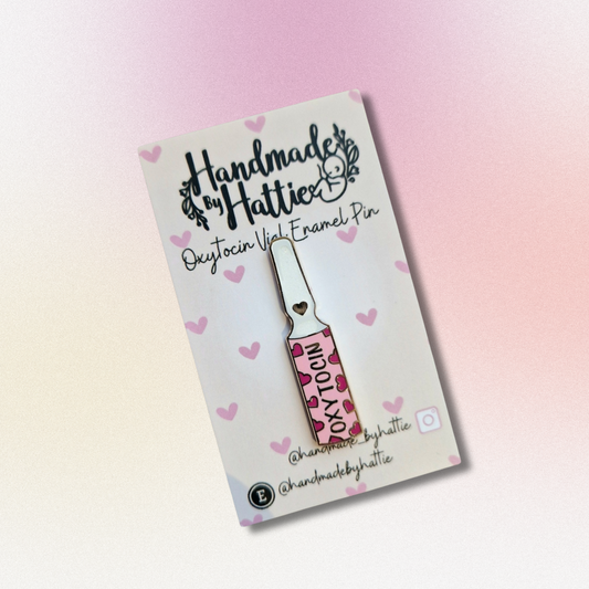 Oxytocin Vial Pin Badge