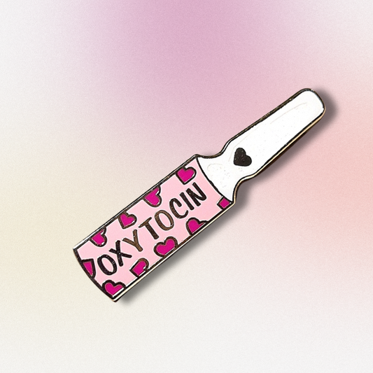 Oxytocin Vial Pin Badge