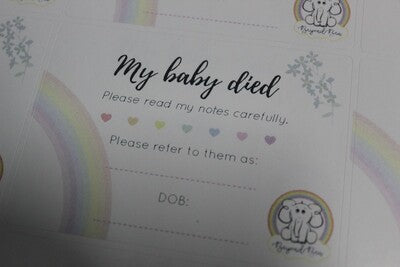 HOSPITAL / CHARITY ORDER Pregnancy After Loss / Rainbow Antenatal Stickers x 36
